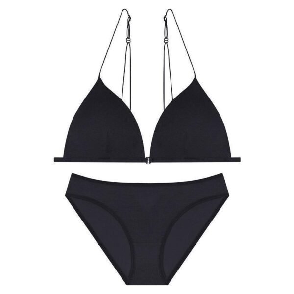 Sexy lace embroidered bra lingerie thin style gathered comfortable French bra set brassier and panties