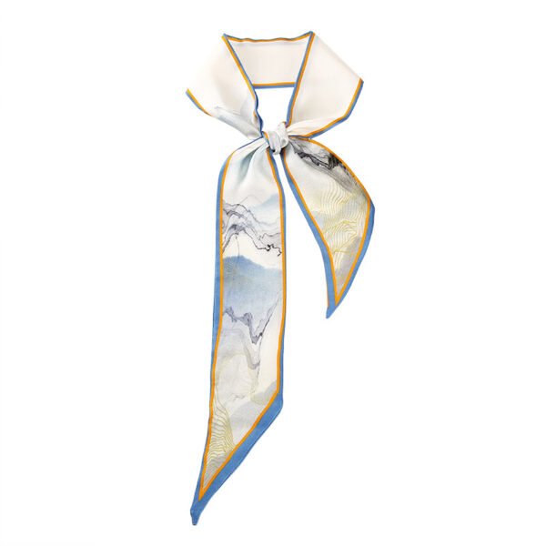 6*125 China Suzhou Silk Silk Scarf Headband Tie Bag Ribbon Decoration Streamer Long Silk Scarf Silk Belt Floral Style